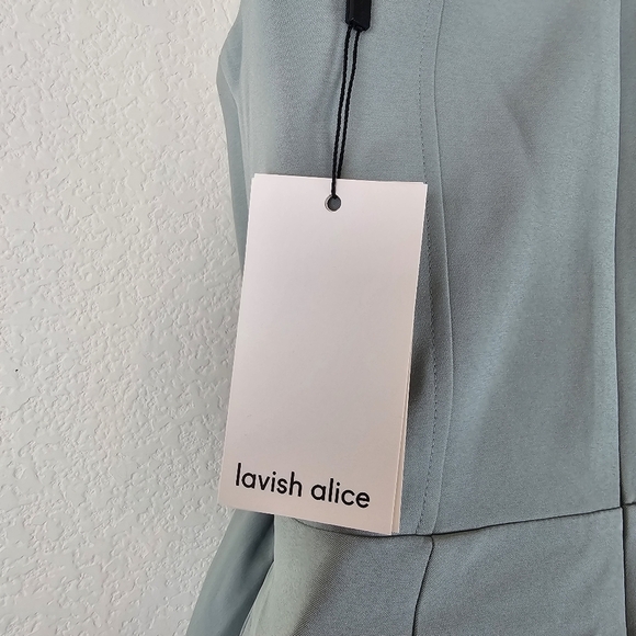 Lavish Alice One-Shoulder Cape Jumpsuit w/ Belt Modern Formal Evening Wear W6 - Picture 5 of 15